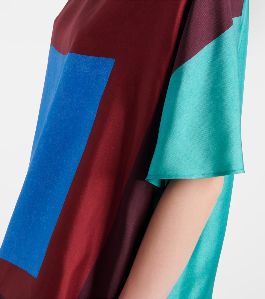 Loewe Printed Silk Satin Top In Multi