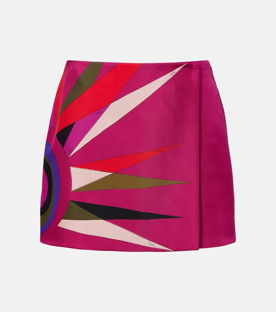 Pucci Stella Silk Wrap Skirt In Multi