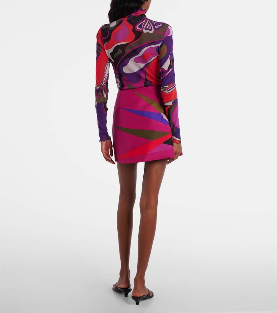 Pucci Stella Silk Wrap Skirt In Multi