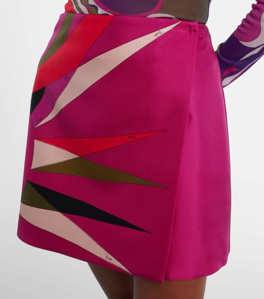 Pucci Stella Silk Wrap Skirt In Multi
