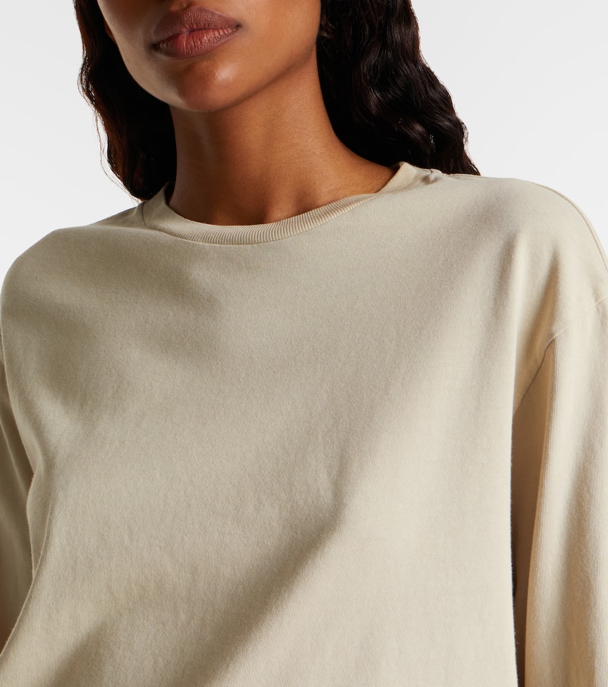 Agolde Sydney Cotton Jersey T-shirt In Neutral