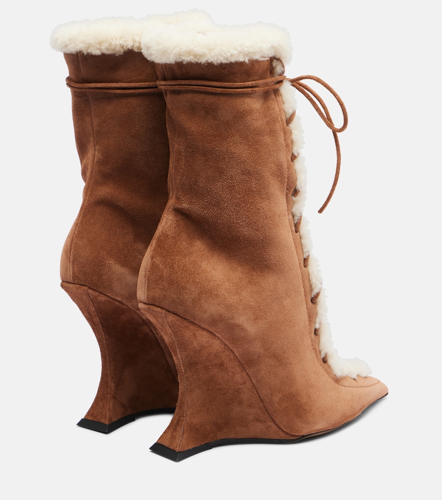 Nina 105 Suede Wedge Boots