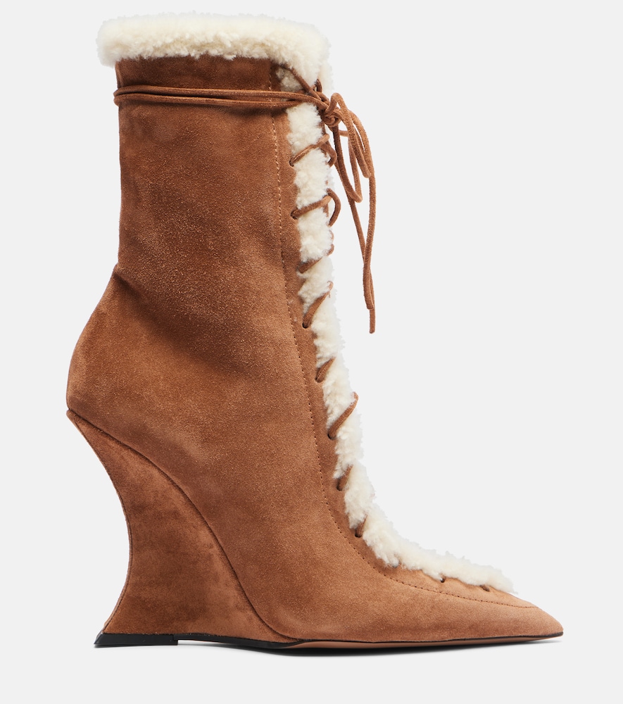 Nina 105 Suede Wedge Boots