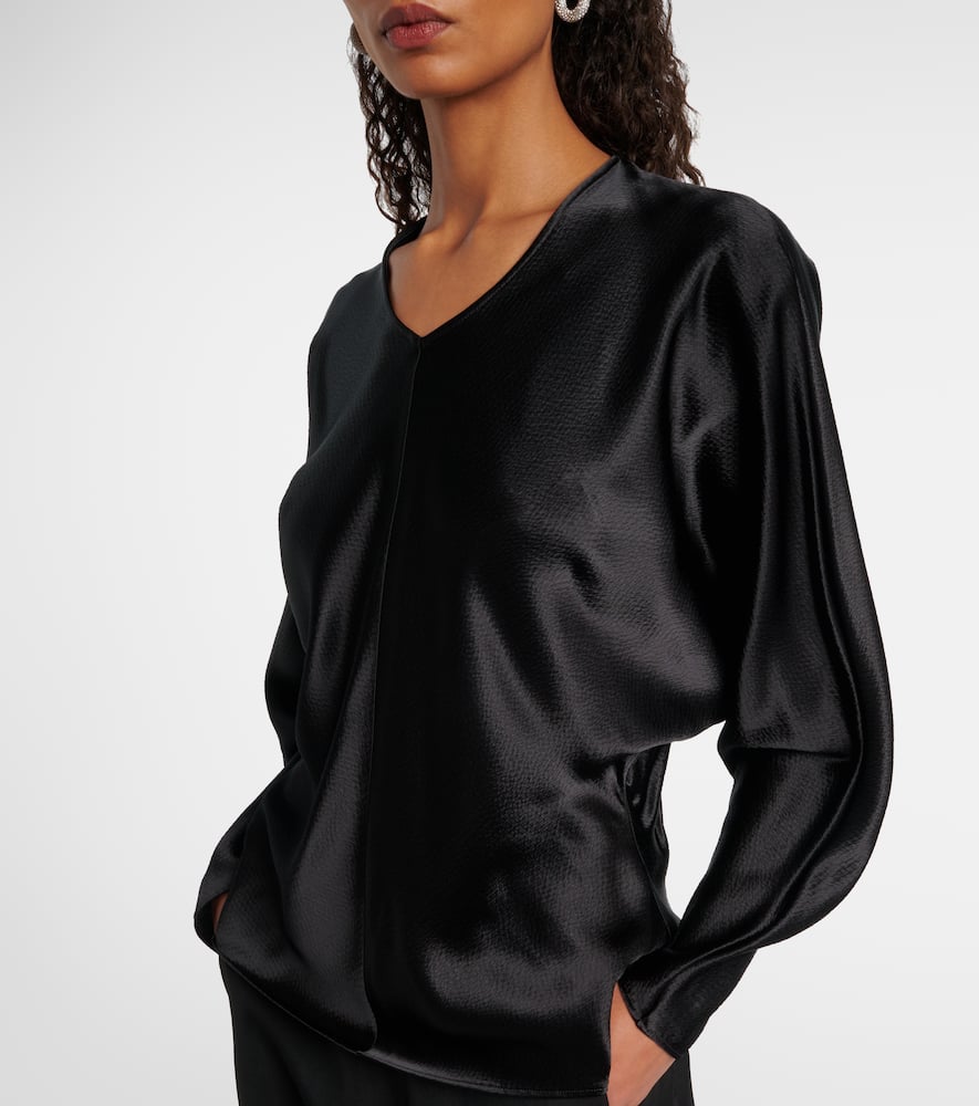 Fforme Gemma Satin Top In Black