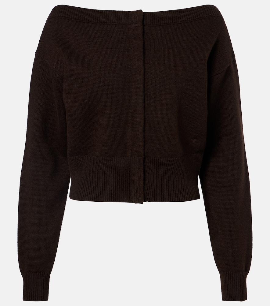 TOM FORD Tom Ford Off-shoulder cashmere cardigan　Tom Ford オフショルダー カシミア カーディガン