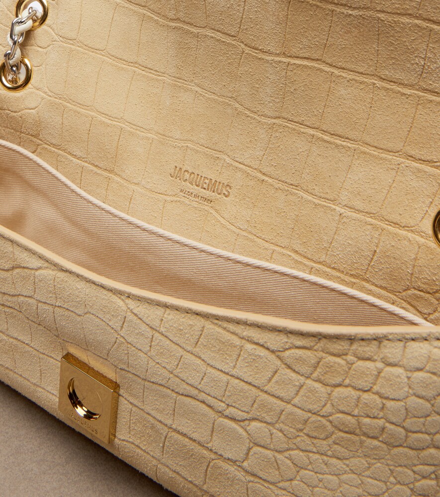  Jacquemus Jacquemus Schultertasche Bambino chaîne Aus Veloursleder 