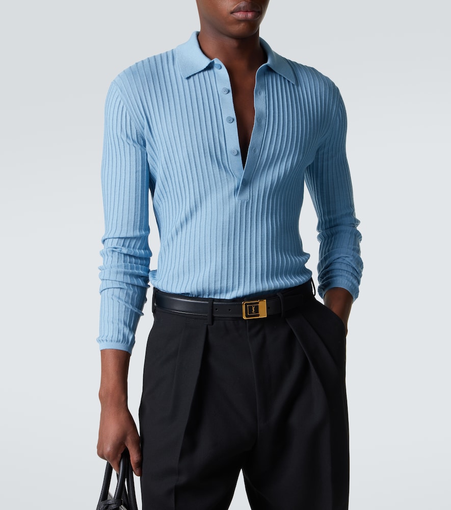  Saint Laurent Saint Laurent Polohemd Aus Wolle, Kaschmir Und Seide 