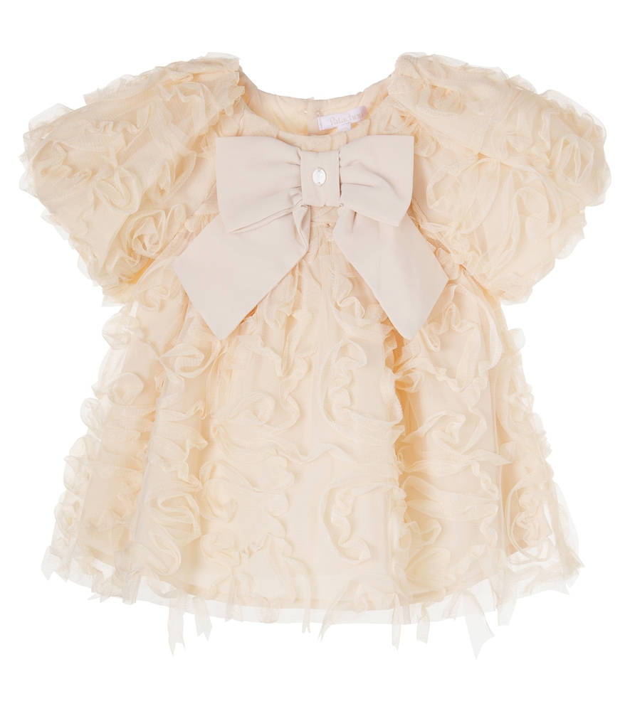 Patachou Beige Baby Bow-Detail Tulle Dress M Size 18 - Mytheresa