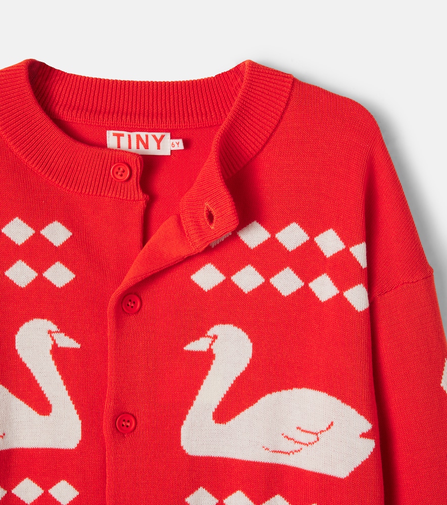  Tinycottons Tinycottons Swans Argyle Cotton Cardigan 