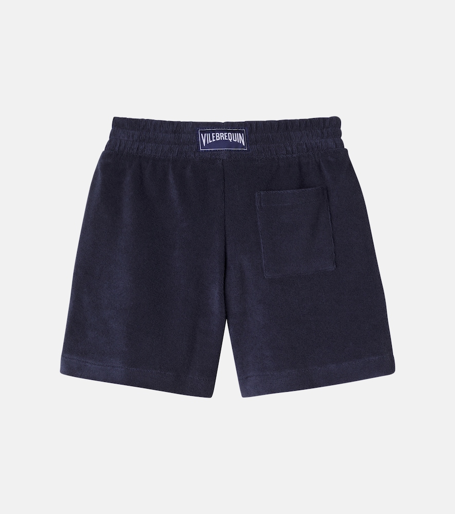  Vilebrequin Kids Vilebrequin Kids Bestickte Shorts Aus Baumwollfrottee 