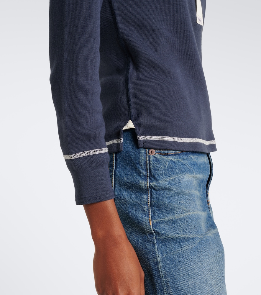 Chloé Ribbed-Knit Cotton Jersey Henley Shirt