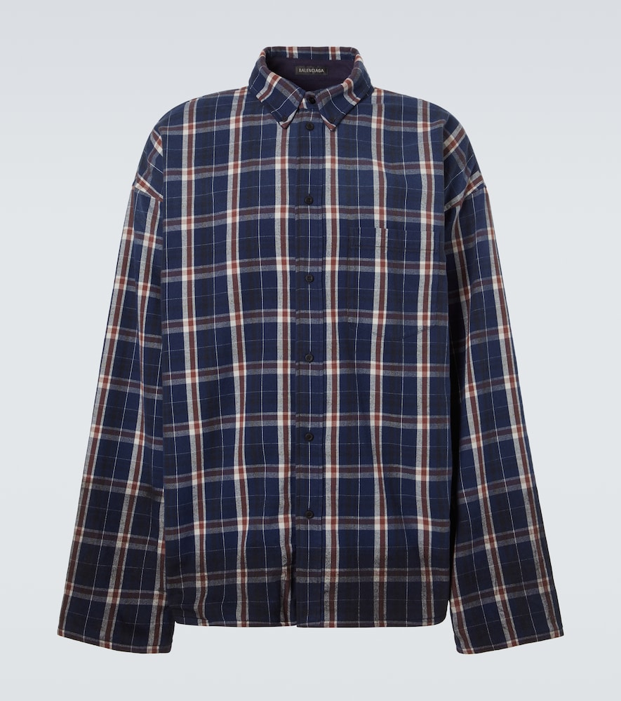 Balenciaga Reversible flannel and fleece shirt