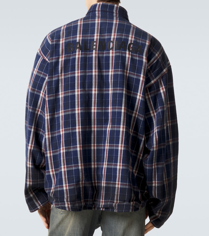  Balenciaga Balenciaga Wendbares Hemd Aus Flanell Und Fleece 