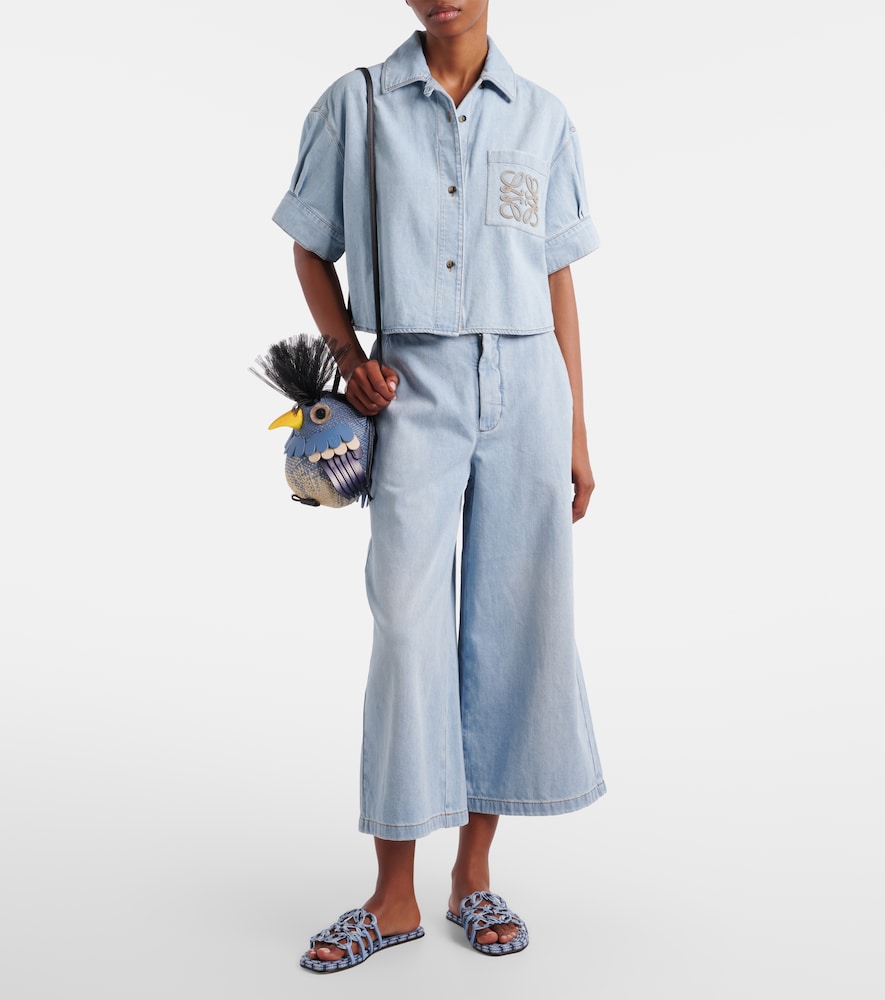  Loewe Loewe Paula's Ibiza Cropped-jeanshemd Anagram 