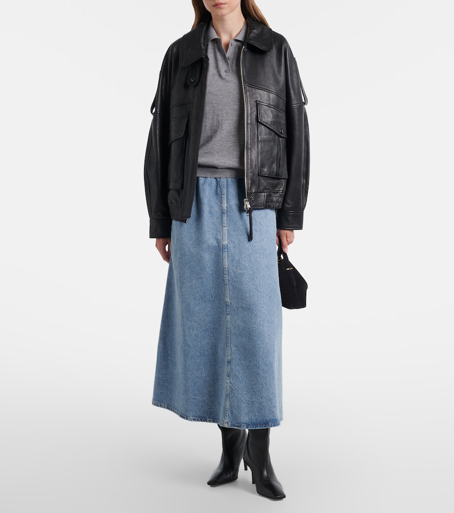  Agolde Agolde X Maria Mcmanus Denim Midi Skirt 