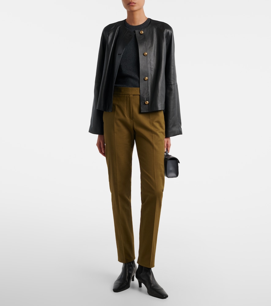 Max Mara Cotton-blend slim pants