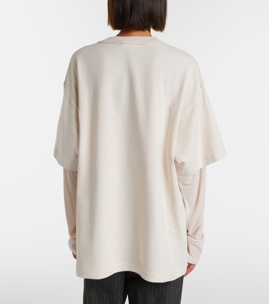 Layered Logo Cotton Jersey T-Shirt
