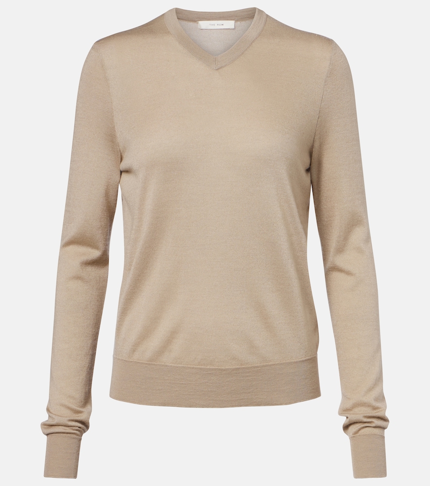 The Row Women's Beige Ondre Cashmere And Silk Sweater UK Size 8 - Mytheresa