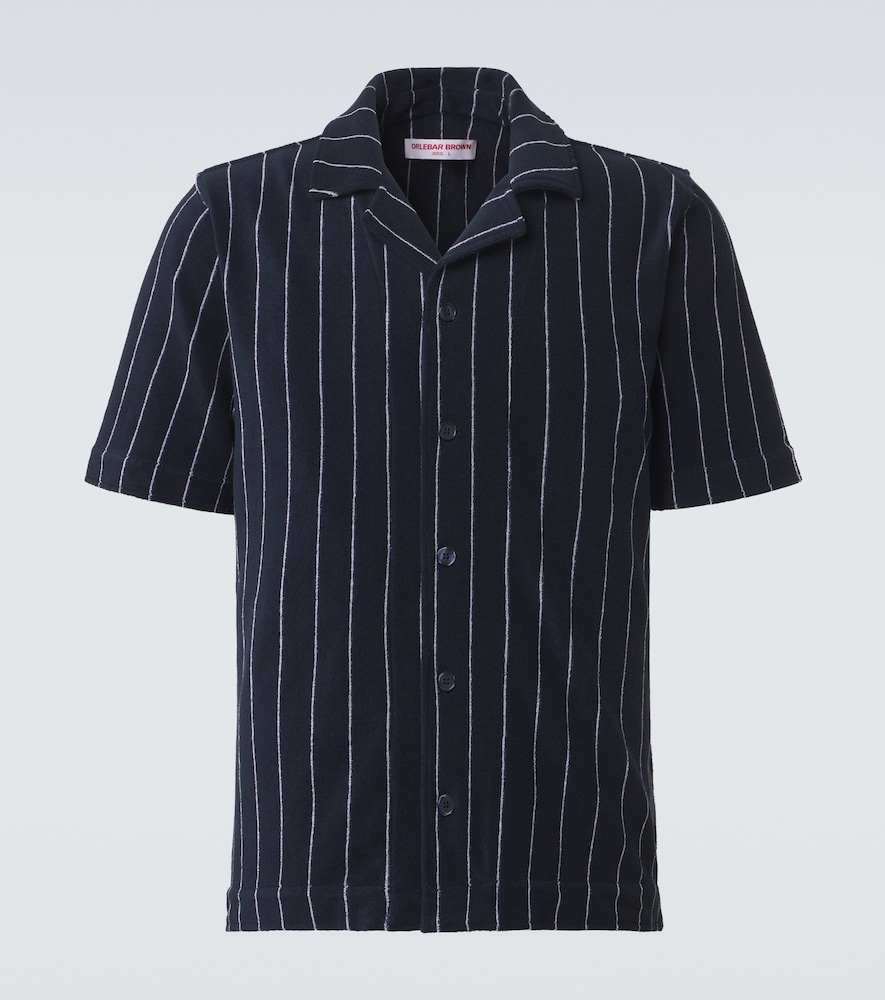 Orlebar Brown Hawkin striped cotton terry shirt