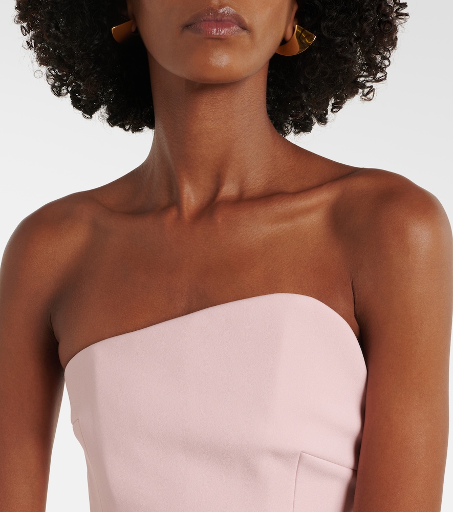 Britt Pleated Strapless Gown