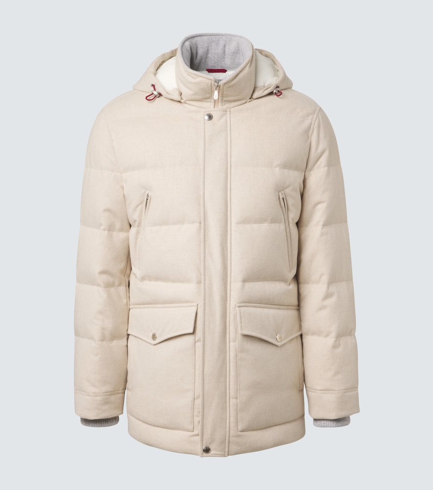 Daunenjacke aus Wollflanell