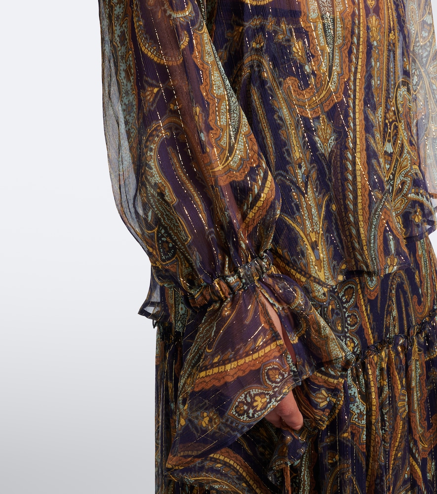 Paisley Silk-Blend Chiffon Shirt