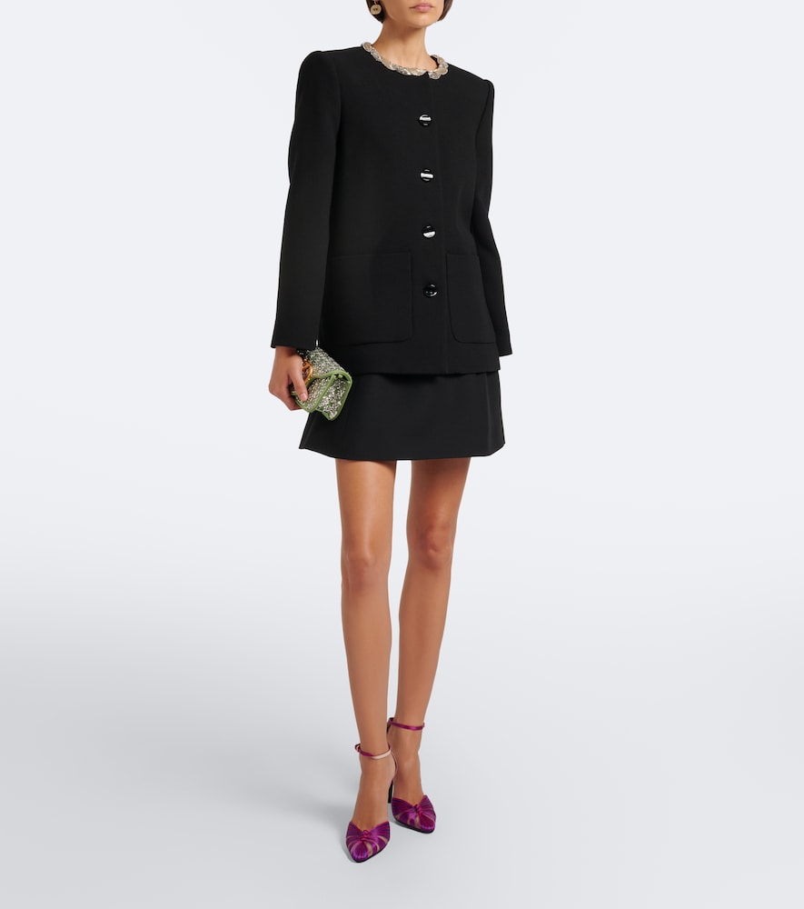 Garavani Embellished Virgin Wool Crêpe Jacket