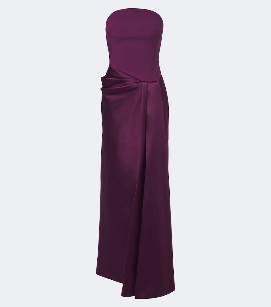 Solace London Robe longue Seri en crêpe
