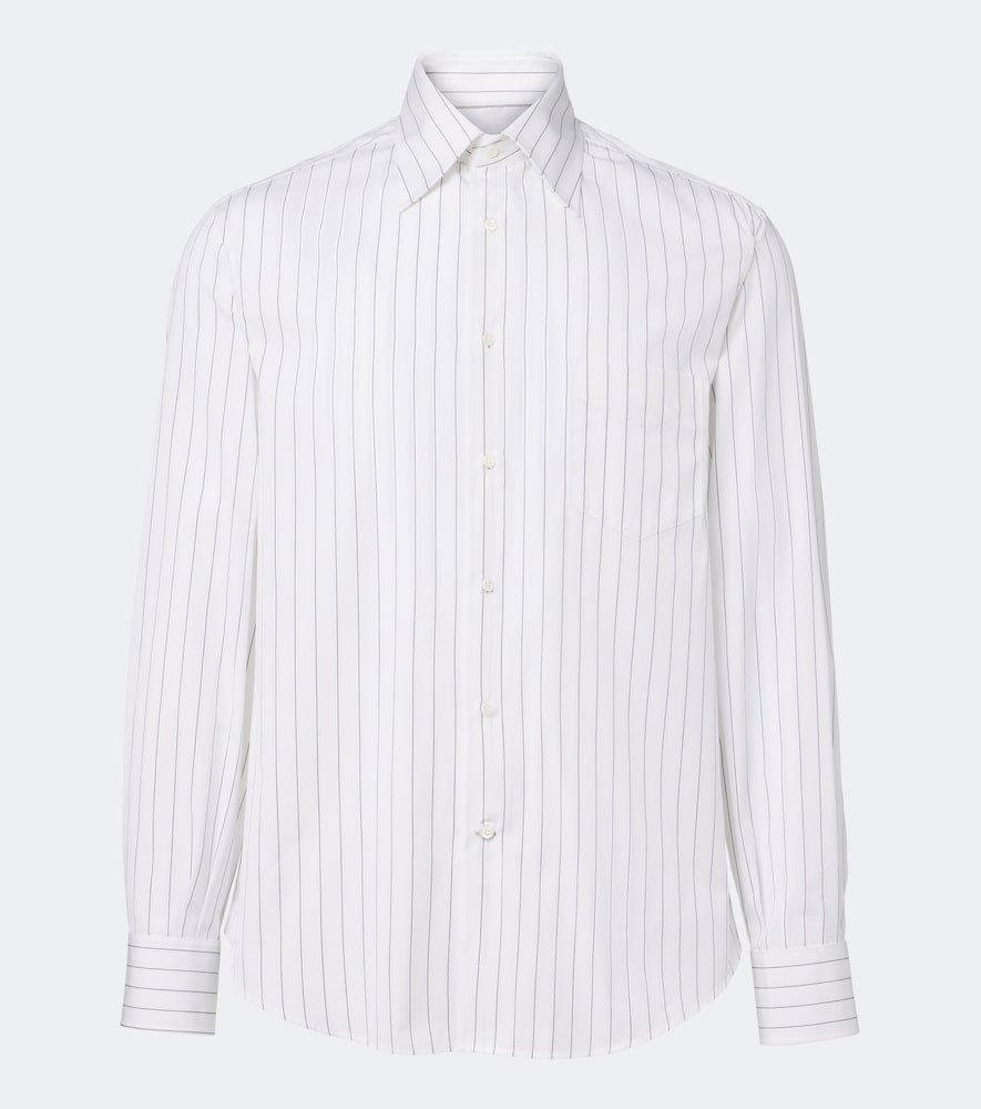 Camicia in popeline di cotone a righe
