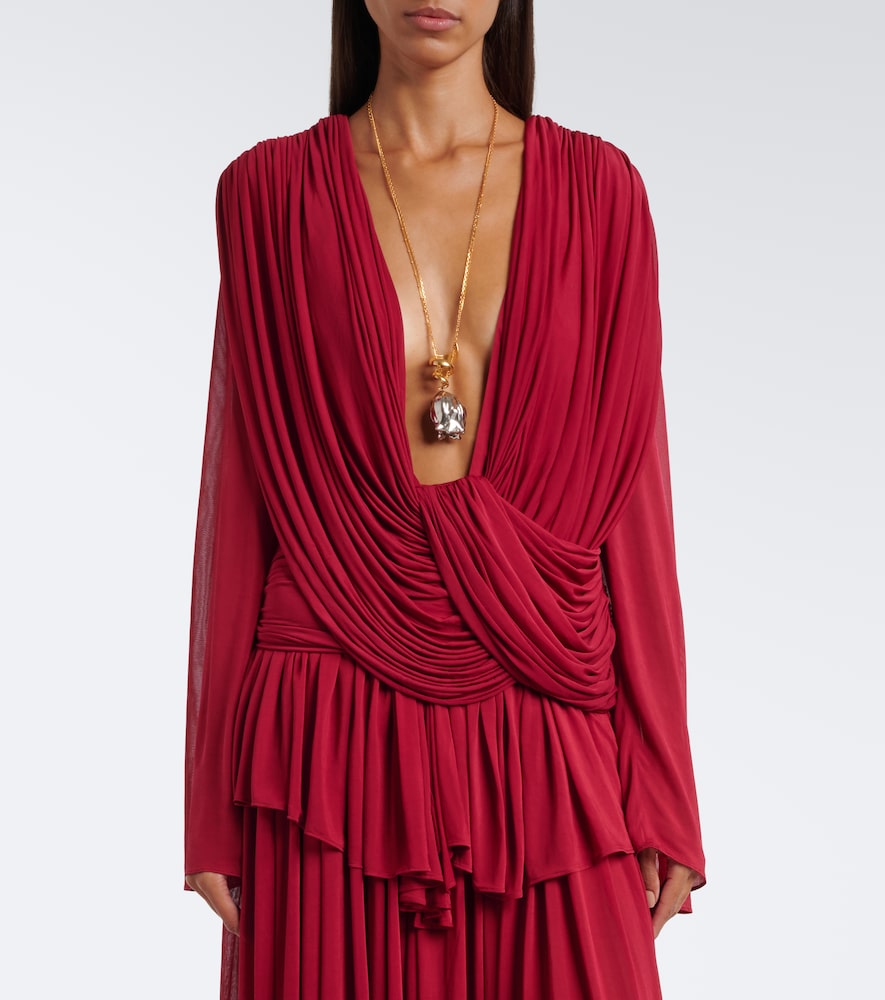 Ripple Draped Jersey Top