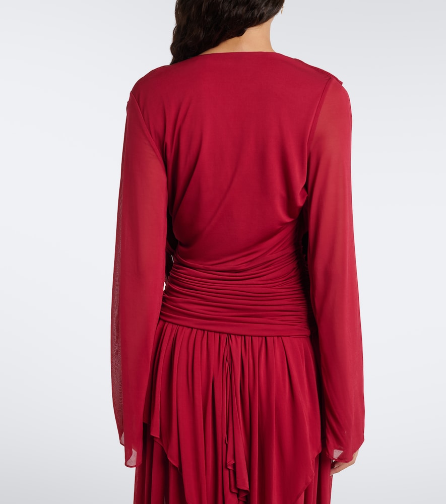 Ripple Draped Jersey Top