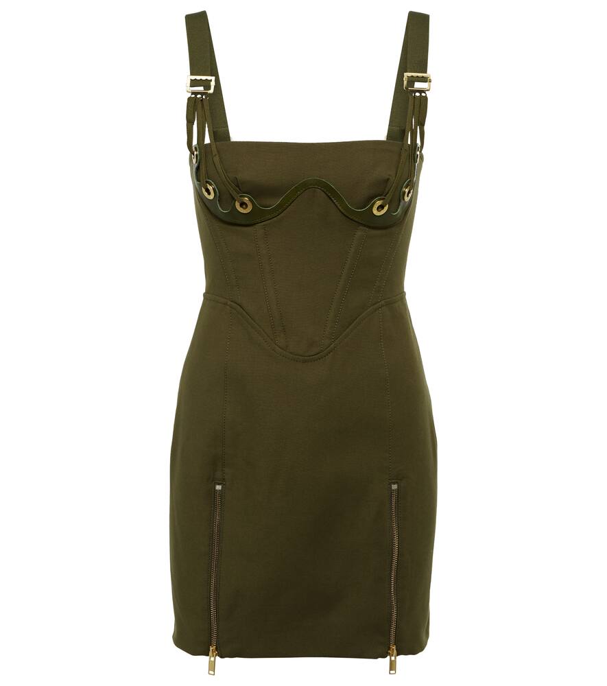 Dion Lee Buckled cotton-blend minidress