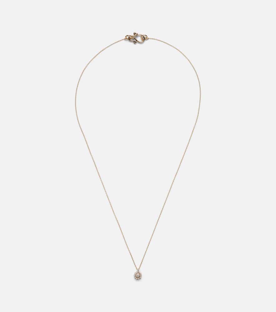 Soleil Simple 18kt gold necklace with diamonds