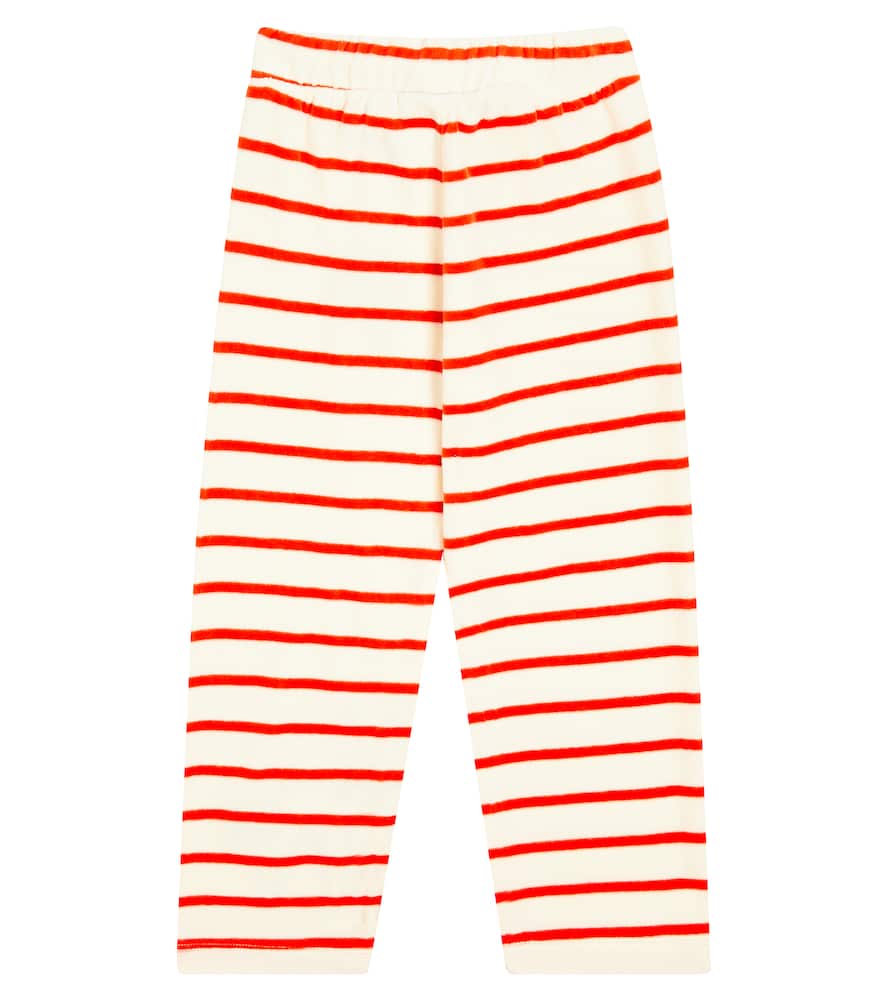 Mini Rodini Angry Cat Embroidered Organic-cotton Track Pants In Multicoloured