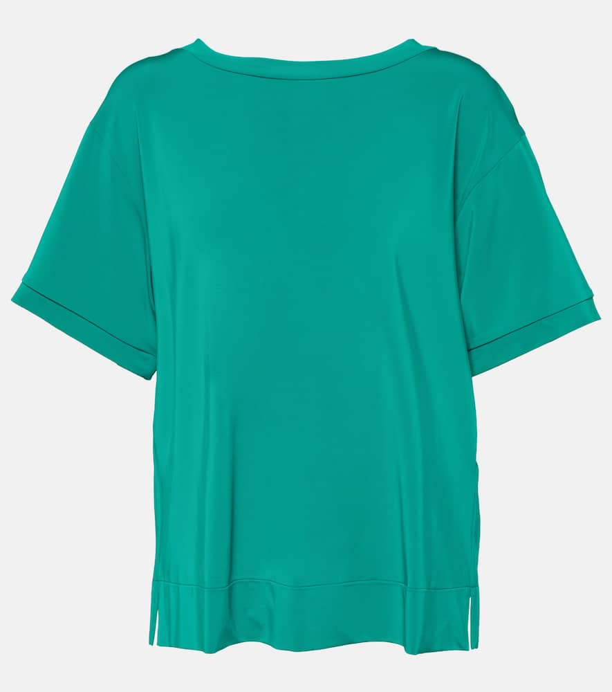 Shop Max Mara Lauto Jersey Top In Green