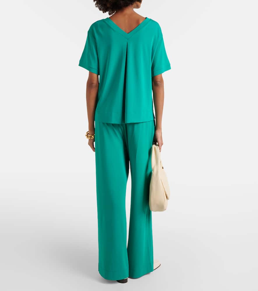 Max Mara Lauto Jersey Top In Green