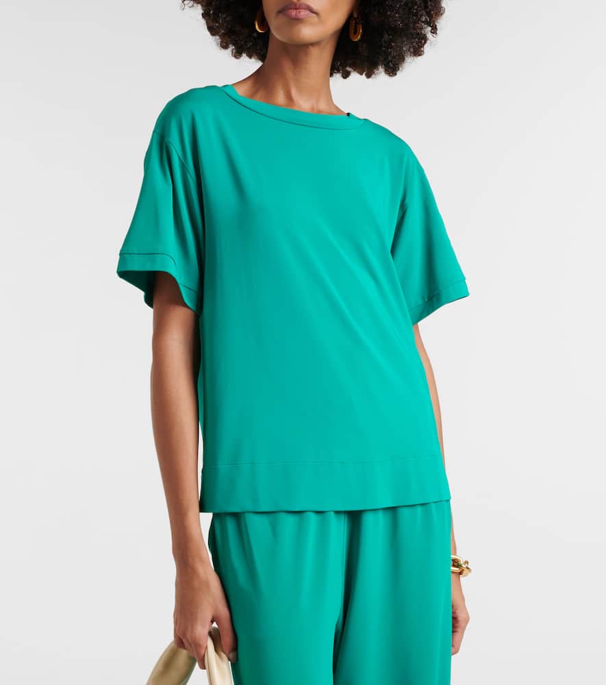 Max Mara Lauto Jersey Top In Green