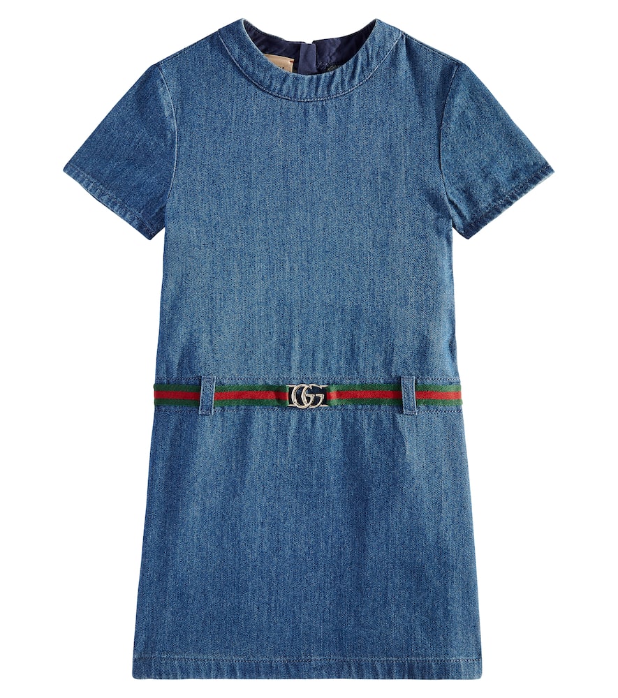 Gucci Kids Belted denim dress