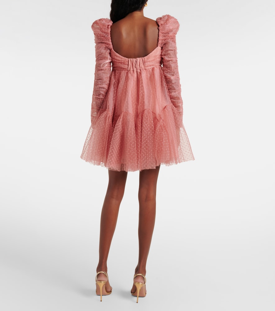  Zimmermann Zimmermann Ruched Point D'esprit Tulle Minidress 