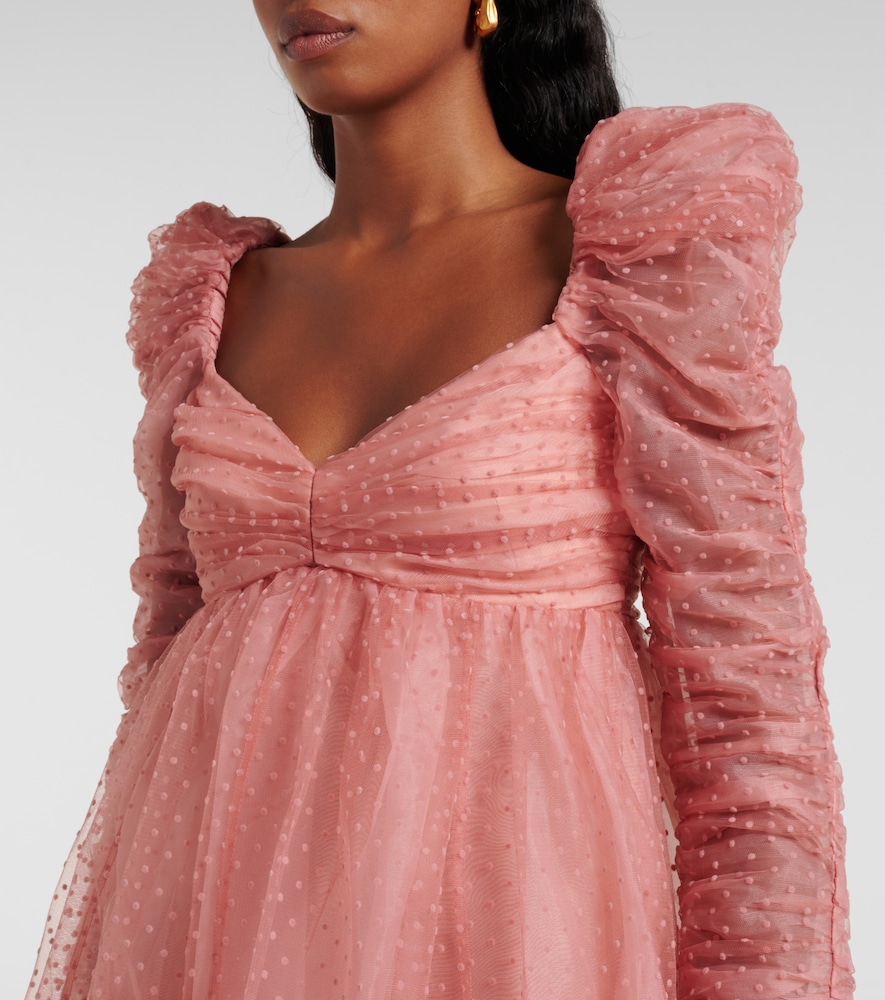  Zimmermann Zimmermann Ruched Point D'esprit Tulle Minidress 