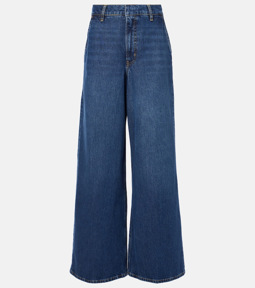 Frame Le Slim Palazzo High Rise Jeans In Crossings In Blindspot