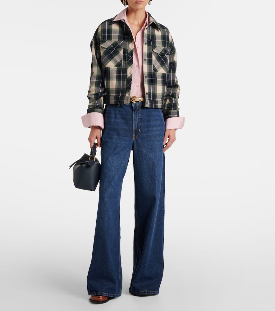 Frame Le Slim Palazzo High Rise Jeans In Crossings In Blindspot