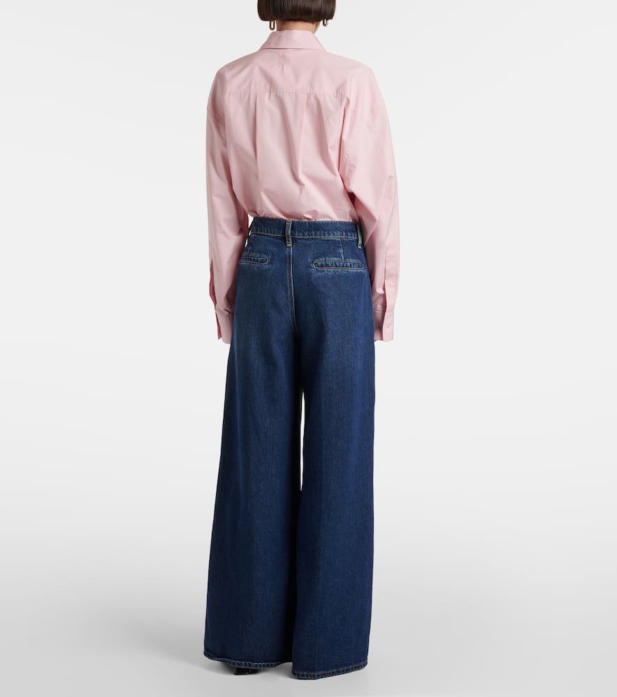 Frame Le Slim Palazzo High Rise Jeans In Crossings In Blindspot