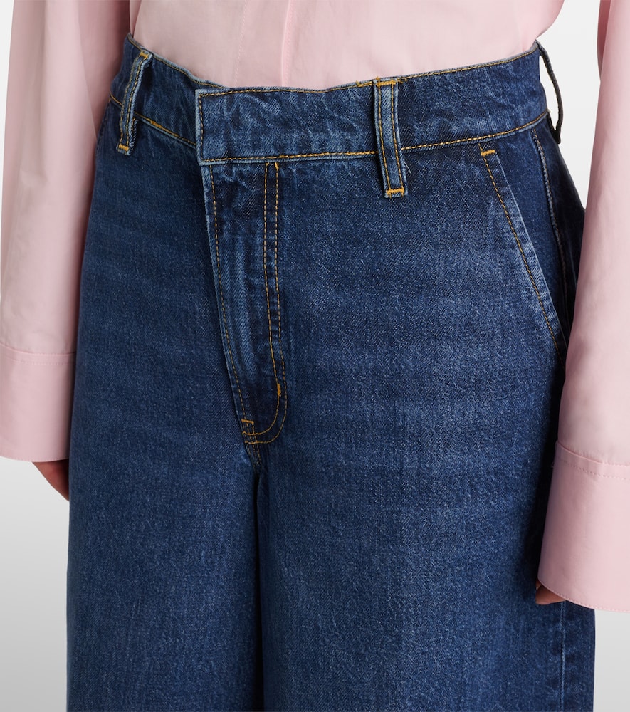 Frame Le Slim Palazzo High Rise Jeans In Crossings In Blindspot