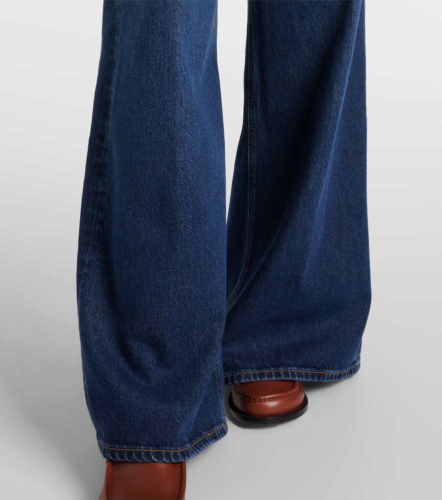 Frame Le Slim Palazzo High Rise Jeans In Crossings In Blindspot