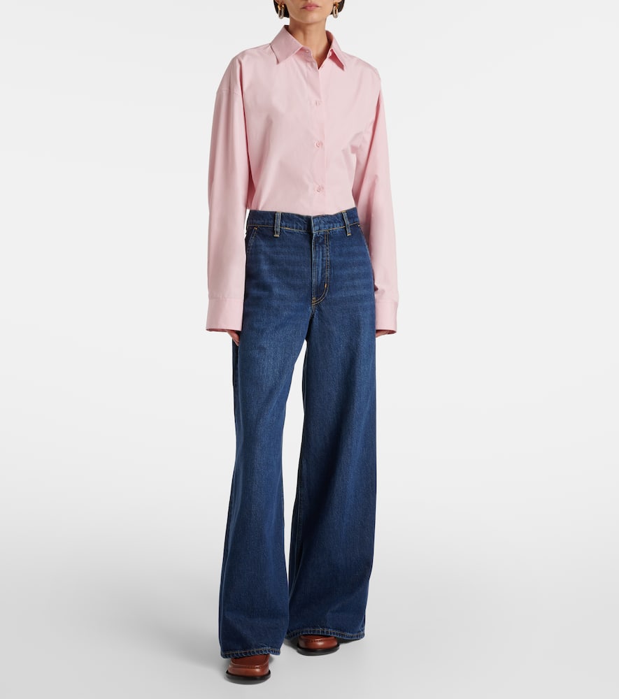 Frame Le Slim Palazzo High Rise Jeans In Crossings In Blindspot