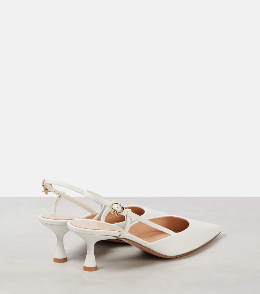 Gianvito Rossi Ascent 55 Slingback Pumps In White