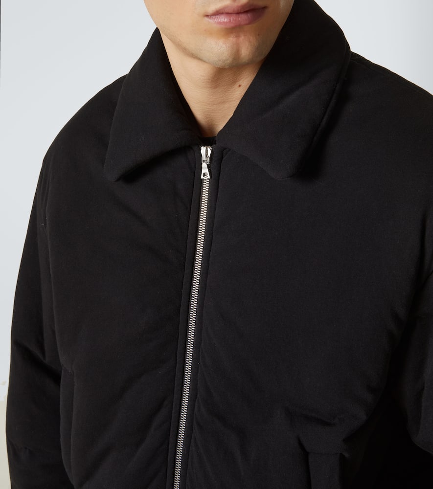 Dries Van Noten Cotton Jersey Puffer Jacket In Black
