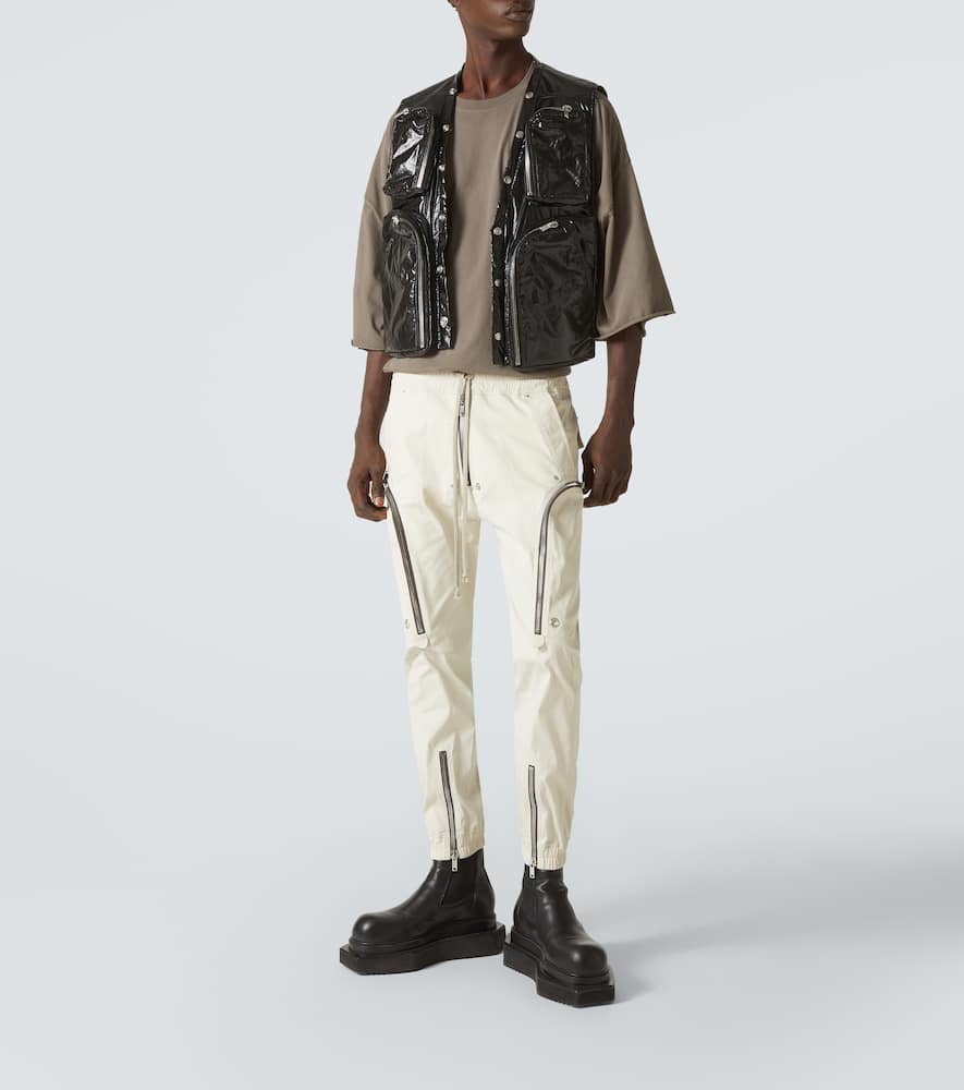 Rick Owens Bauhaus Poplin Cargo Pants In White
