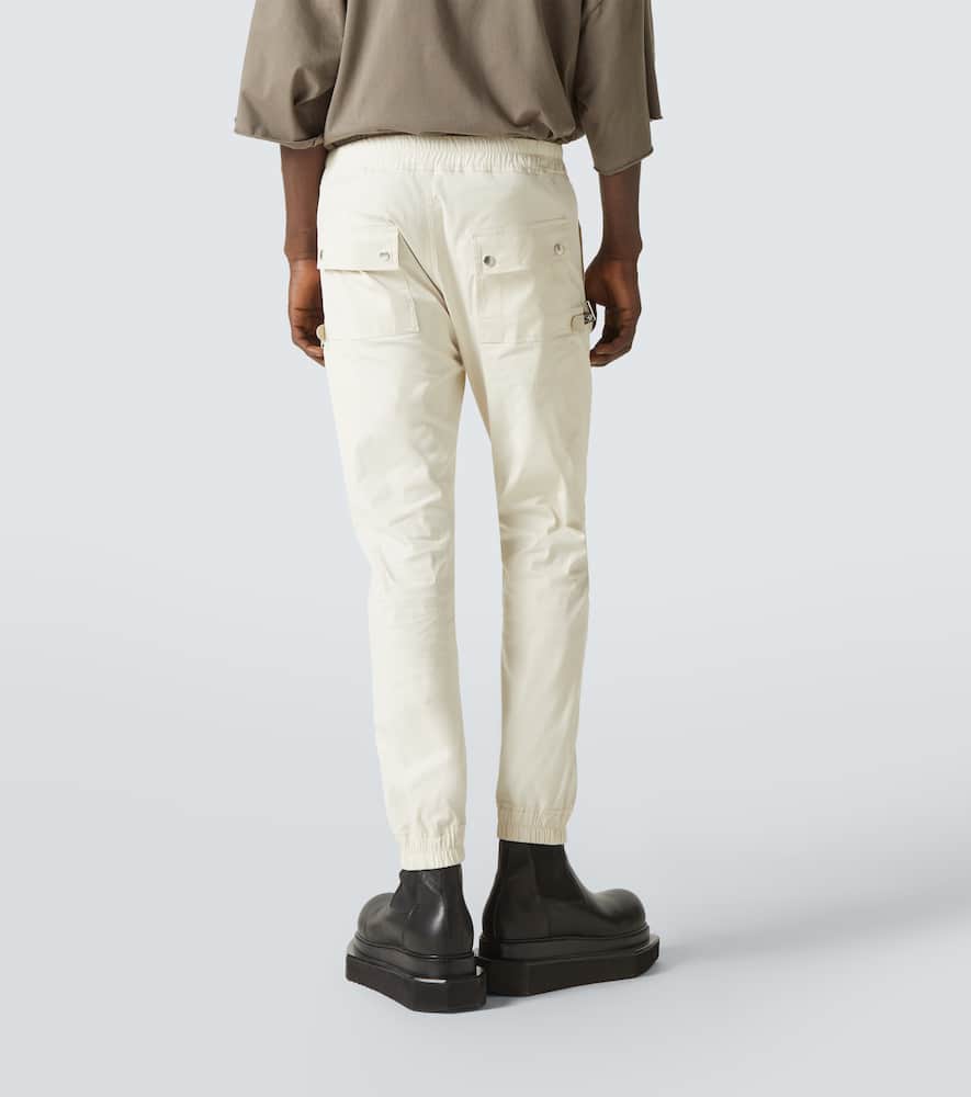 Rick Owens Bauhaus Poplin Cargo Pants In White